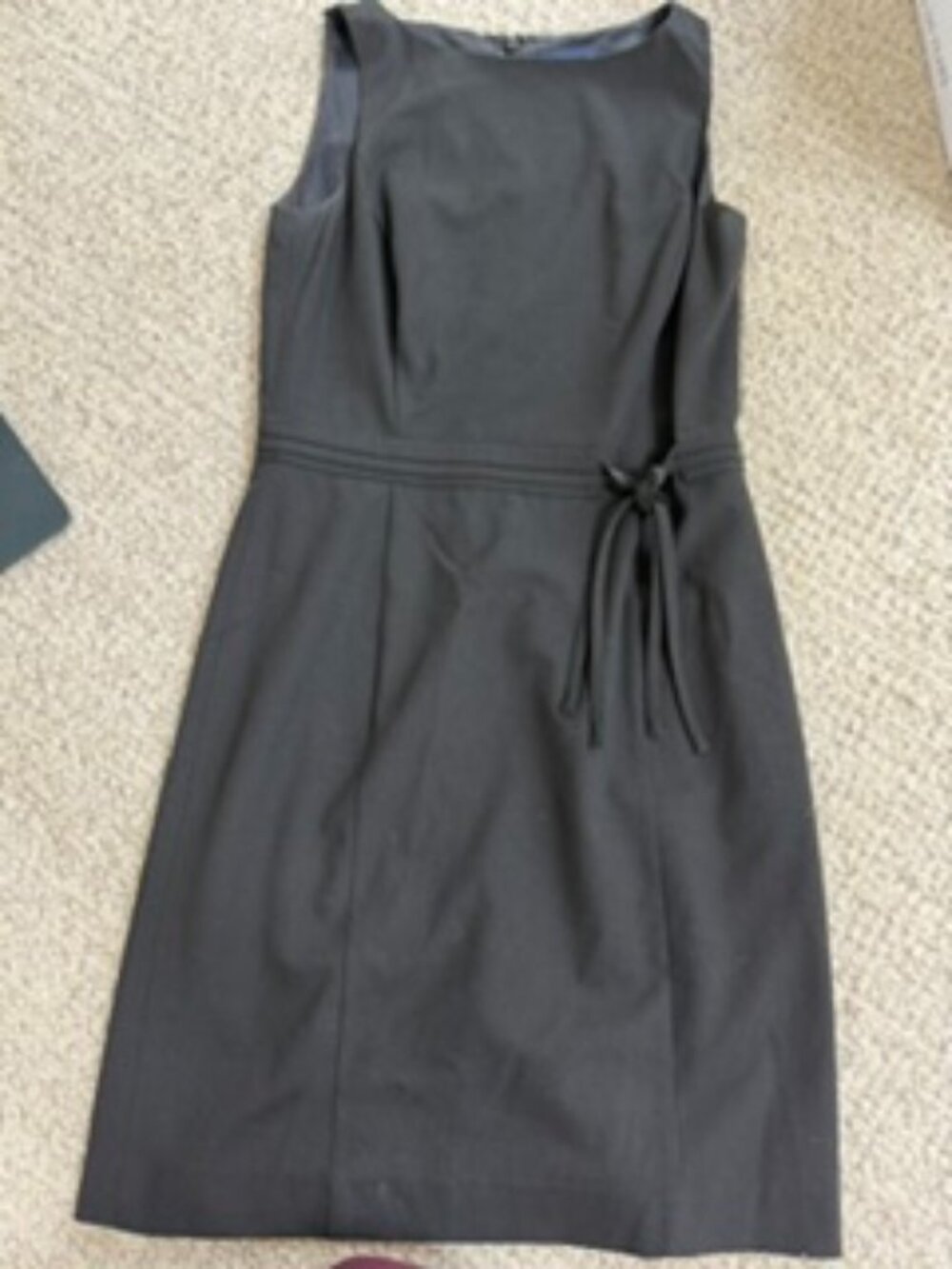 Classic Ann Taylor Shift Dress in Black with Waist Detail